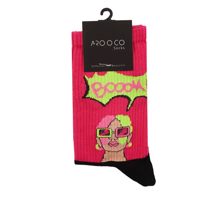 جوراب ساقدار طرح دختر کاریکاتور بیلی آیلیش فری سایز نخی زنانه