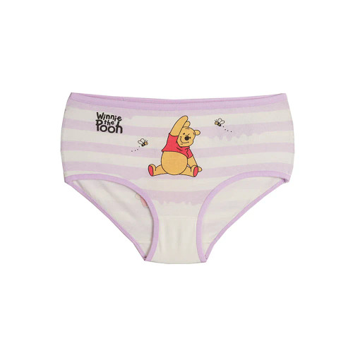 شورت دخترانه اسلیپ چاپی طرح راه راه و پو POOH سایز فری