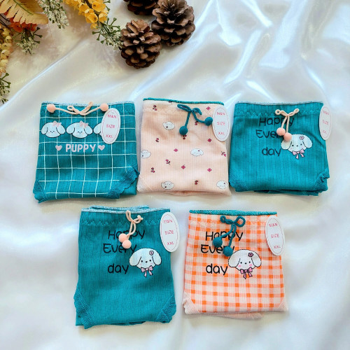 شورت زنانه عروسکی کبریتی نخی طرح پاپی سبز سایز دو ایکس (2x)