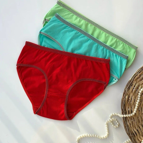 شورت زنانه نخی سایز بزرگ سه ایکس ساده راحت لطیف تنفسپذیر فاق نخی ضدحساسیت