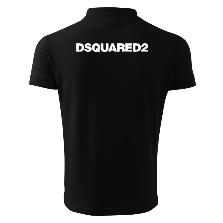 پولوشرت آستین کوتاه مردانه مشکی جودون طرح DSQ مدل h7575 سایز L XL 2XL