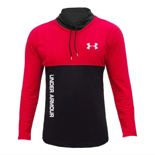 تیشرت آستین بلند مردانه طرح Under یقه ایستاده جودون دو رنگ قرمز مشکی سایز L XL XXL