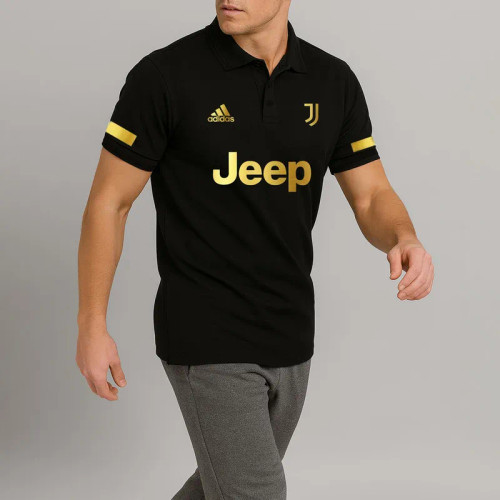 پولوشرت مردانه طرح یوونتوس مدل B1804 جودون آستین کوتاه یقه برگردان اسپرت روزمره ایران