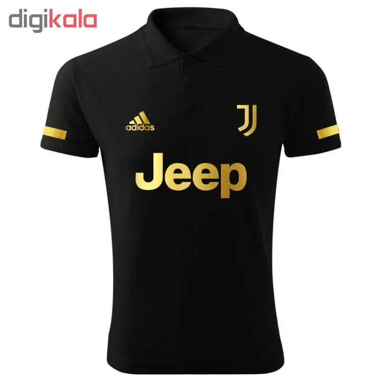 پولوشرت مردانه طرح یوونتوس مدل B1804 جودون آستین کوتاه یقه برگردان اسپرت روزمره ایران