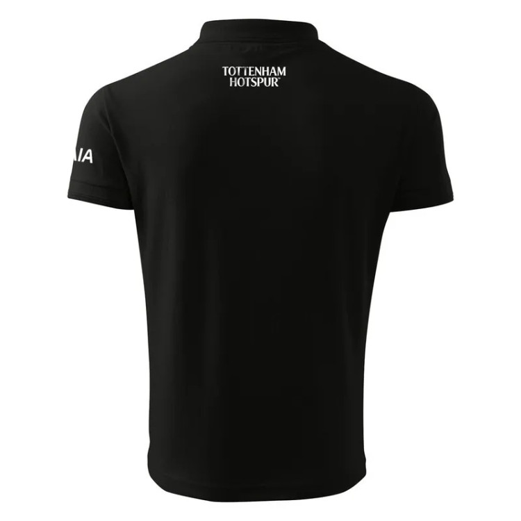 پولوشرت مردانه مشکی طرح تاتنهام یقه دکمه دار جنس جودون سایز L XL 2XL