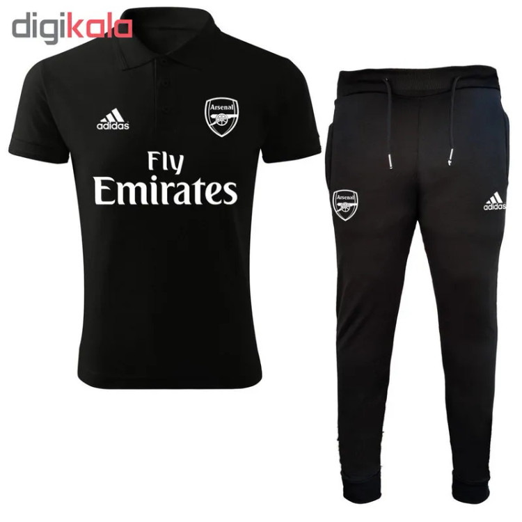 ست تیشرت و شلوار ورزشی مردانه طرح آرسنال پلی استر نخ طرحدار ایرانی