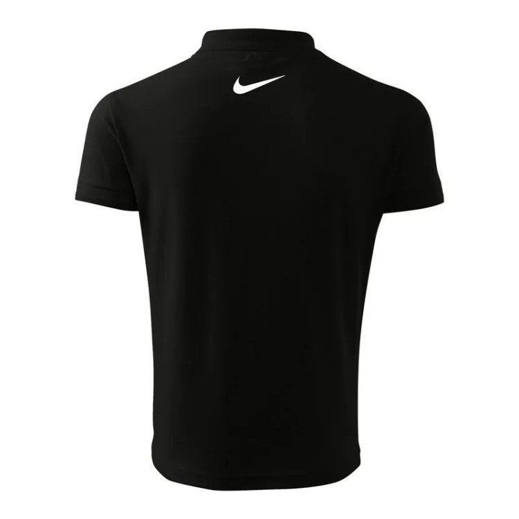 پولوشرت مردانه جوودون مشکی آستین کوتاه طرح Just Do It مدل E3878