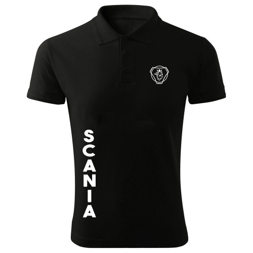 پولوشرت مردانه طرح اسکانیا مدل E78TU مشکی جودون سایز L XL 2XL