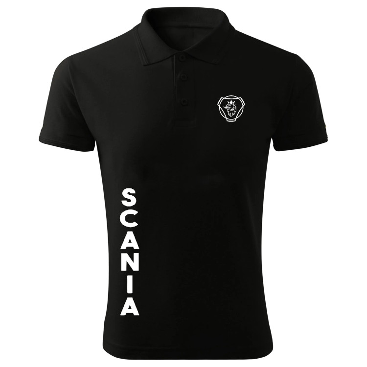 پولوشرت مردانه طرح اسکانیا مدل E78TU مشکی جودون سایز L XL 2XL