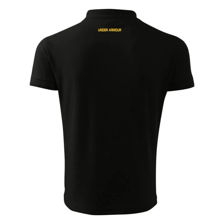 پولوشرت مردانه مشکی جودون یقه دکمه دار طرح Under مدل k8068 سایزبندی L XL 2XL