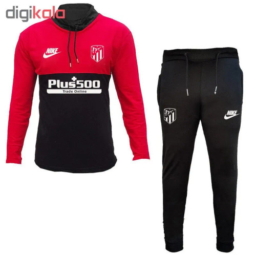 ست تیشرت آستین بلند مردانه و شلوار طرح تیم آتلتیکو مدل g6464 جنس جودون و نخی ترکیبی