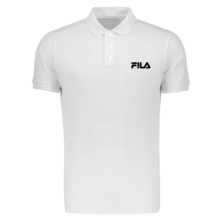 پولوشرت مردانه جودون مشکی آستین کوتاه یقه دکمه دار طرح فیلا سایز L XL 2XL