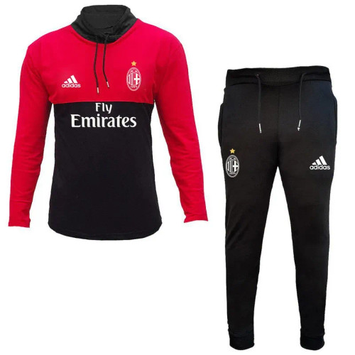 ست تیشرت آستین بلند مردانه و شلوار طرح تیم آث میلان مدل x4647 جنس جودون و نخی ترکیبی