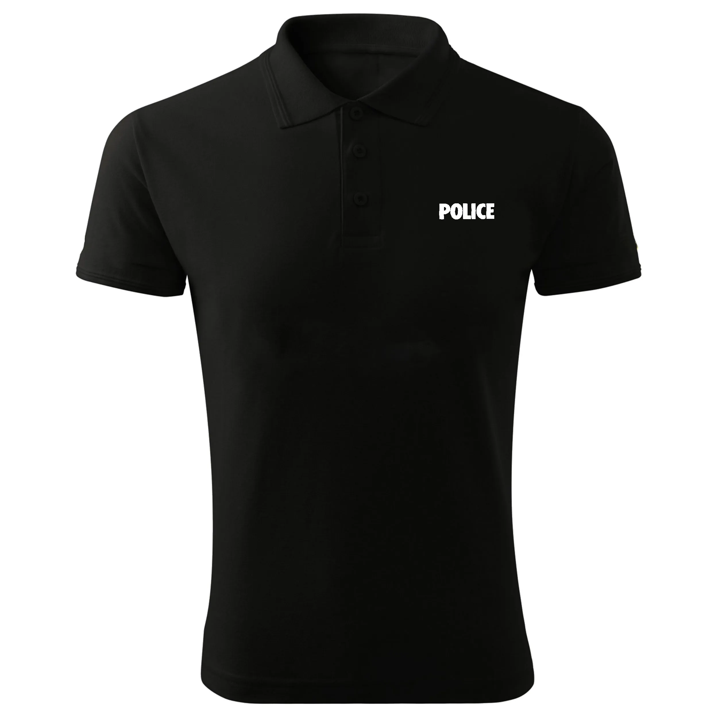 پولوشرت آستین کوتاه مردانه جودون اعلا طرح polic مدل h8687 سایز L XL 2XL