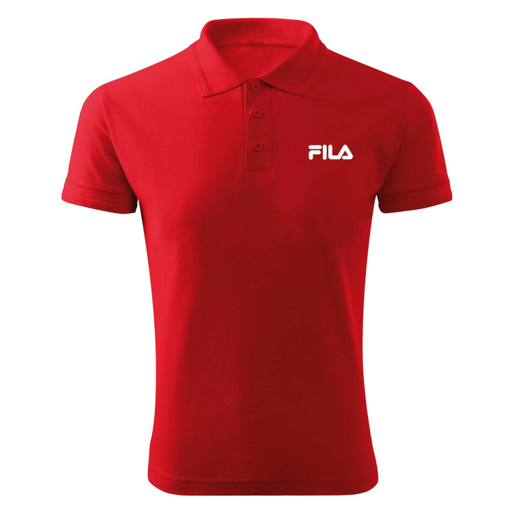 پولوشرت مردانه جودون مشکی آستین کوتاه یقه دکمه دار طرح فیلا سایز L XL 2XL