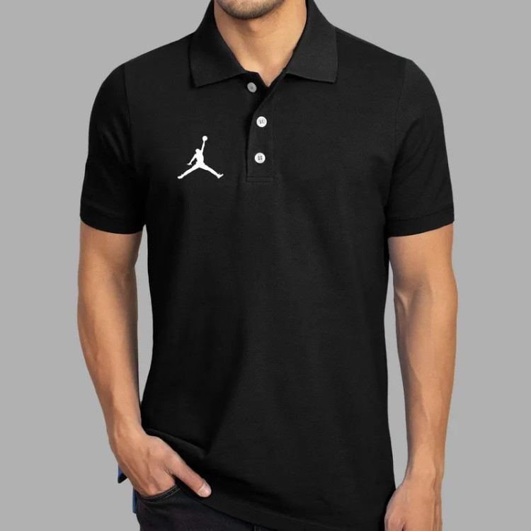 پولوشرت آستین کوتاه مردانه جودون طرح ساده یقه برگردان مشکی