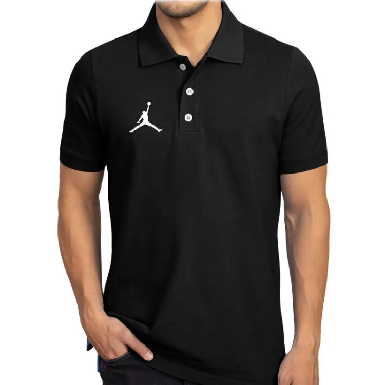 پولوشرت آستین کوتاه مردانه جودون طرح ساده یقه برگردان مشکی