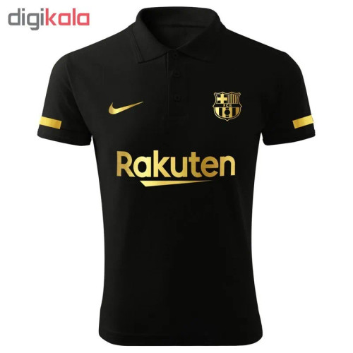 پولوشرت مشکی مردانه بارسلونا مدل Z585U جنس جودون سایز L XL 2XL