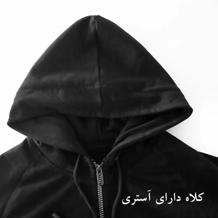 سویشرت ورزشی مردانه مدل ne کد 54321 جنس پنبه یکرو آستین بلند زیپ دار ایرانی