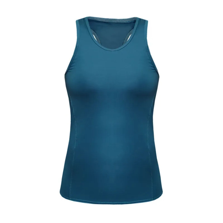 تاپ ورزشی زنانه فلامنت مدل ساده یقه گرد جلو بسته