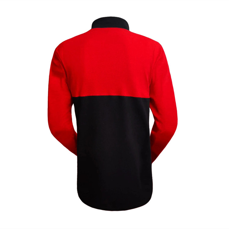 ست تیشرت آستین بلند مردانه طرح نایک یقه ایستاده جودون و شلوار نخی ترکیبی دو رنگ سایز L XL XXL