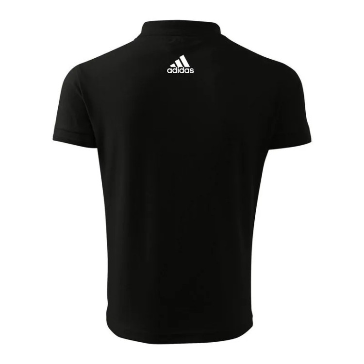پولوشرت مردانه مشکی طرح آدیداس مدل K8978 جنس جودون سایز L XL 2XL