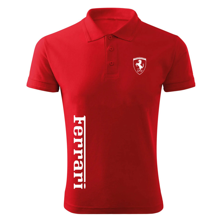 پولوشرت مردانه طرح فراری کد G6475 مشکی جودون سایز L XL 2XL