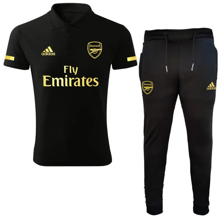 ست پولوشرت و شلوار ورزشی مردانه طرح آرسنال کد 9445 جنس نخ