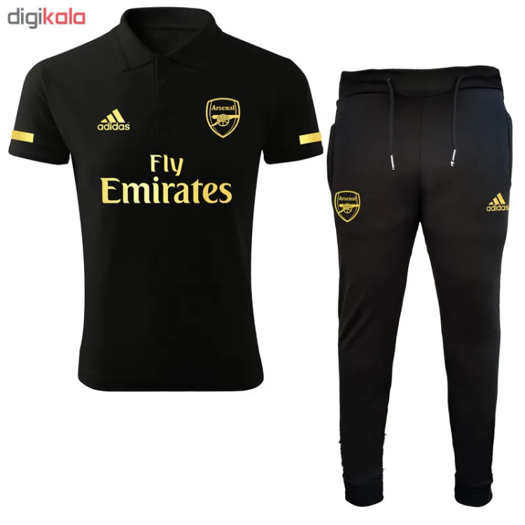ست پولوشرت و شلوار ورزشی مردانه طرح آرسنال کد 9445 جنس نخ