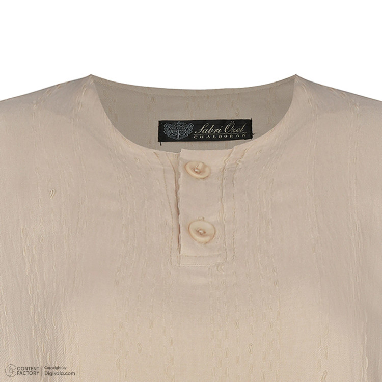شومیز سوفیا بافت کوک دوزی شده طرح ساده کرم زنانه لارج ایکس لارج مراکشی