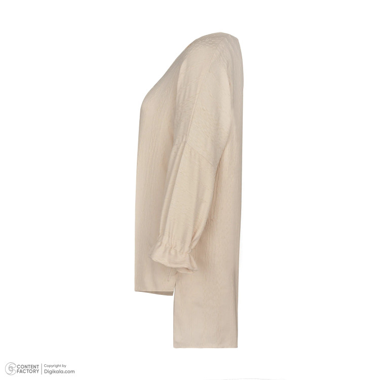 شومیز سوفیا بافت کوک دوزی شده طرح ساده کرم زنانه لارج ایکس لارج مراکشی