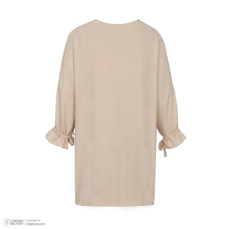 شومیز سوفیا بافت کوک دوزی شده طرح ساده کرم زنانه لارج ایکس لارج مراکشی