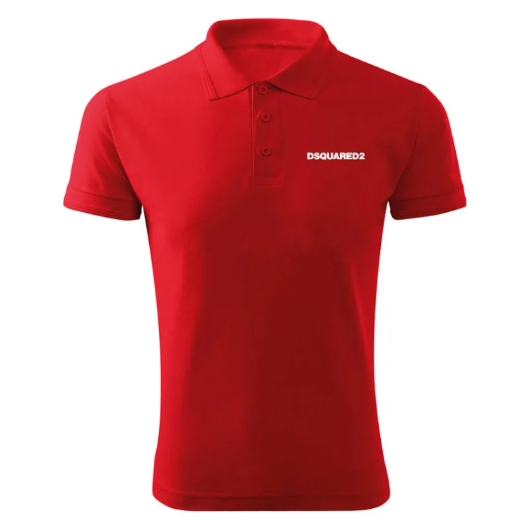 پولوشرت آستین کوتاه مردانه مدل DSQ کد 8698 طرح ساده یقه برگردان جنس جودون اعلا