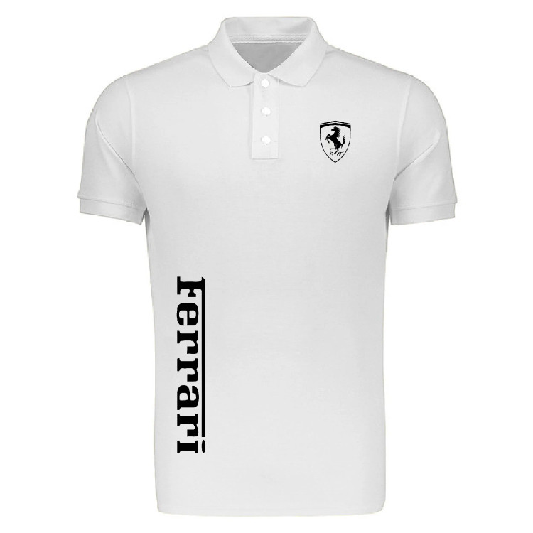 پولوشرت مردانه طرح فراری کد G6475 مشکی جودون سایز L XL 2XL