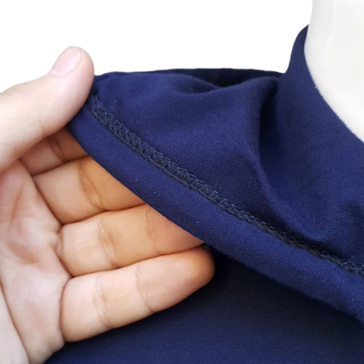 تیشرت کلاه دار مردانه طرح پاریس مدل 906291 سرمه ای نخ آستین کوتاه اسپرت روزمره