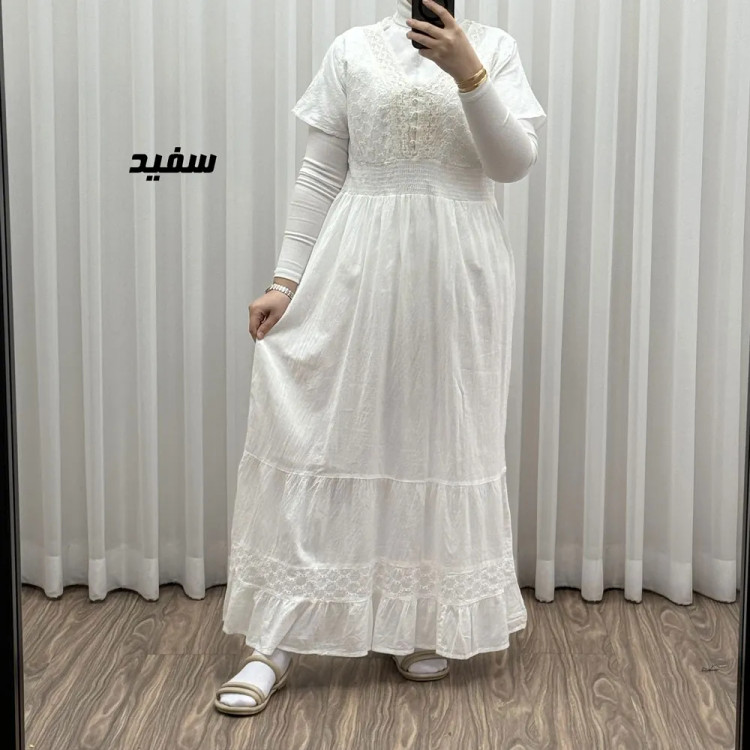 پیراهن ساحلی آستین کوتاه مدل سلن (وارداتی هندی)