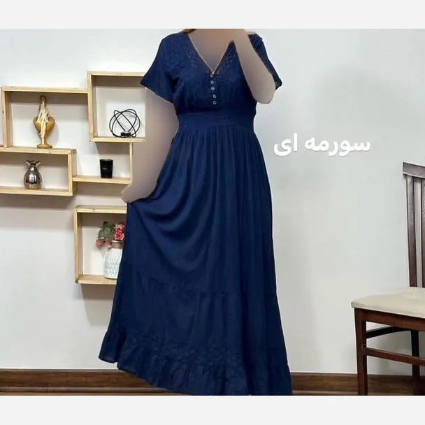 پیراهن ساحلی آستین کوتاه مدل سلن (وارداتی هندی)