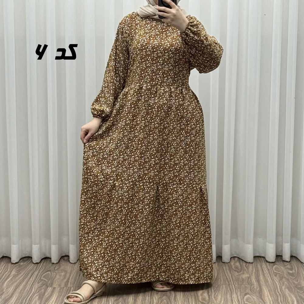 پیراهن بلند زنانه پفکی مدل پاموق کد 1760