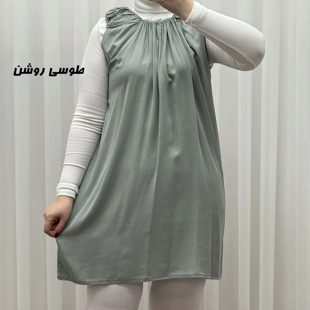 سارافون کوتاه ساده قواره دار کد 1762