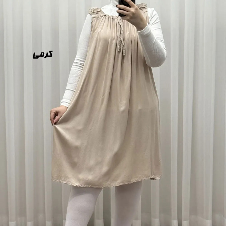 سارافون کوتاه ساده قواره دار کد 1762