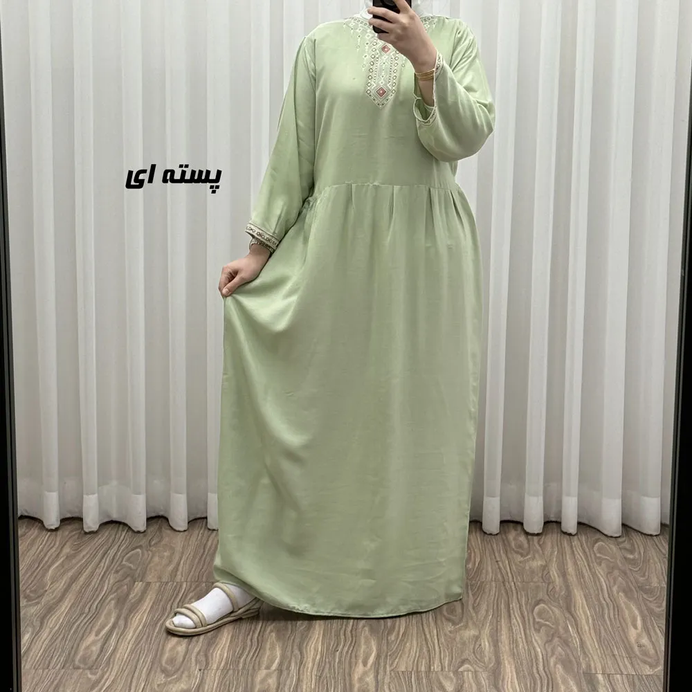 پیراهن ساحلی نخی مدل آتریسا 2 کد 1755