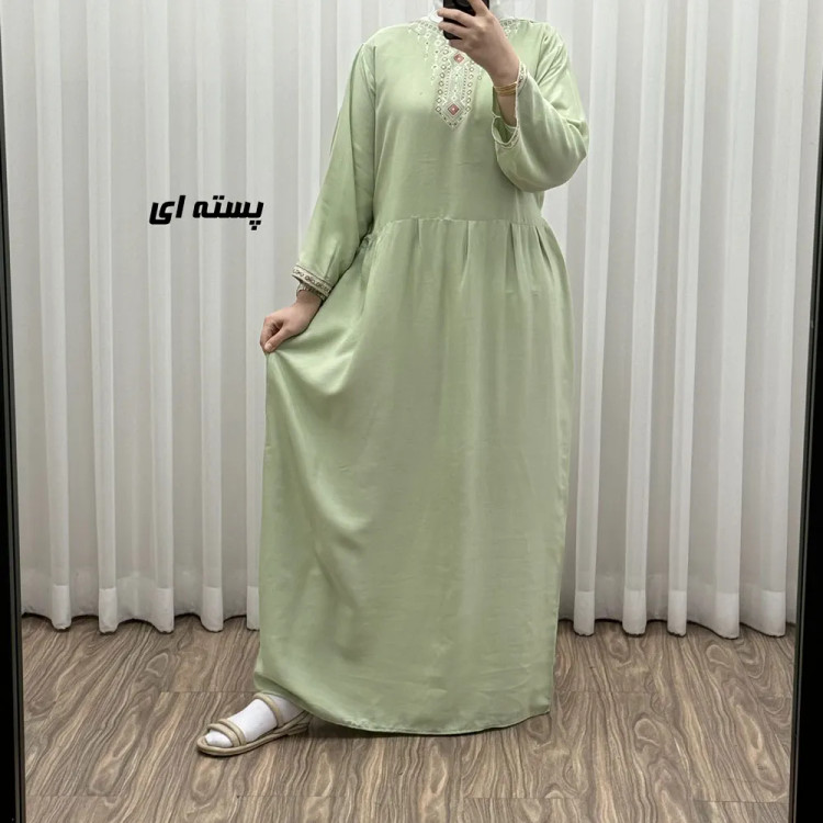 پیراهن ساحلی نخی مدل آتریسا 2 کد 1755