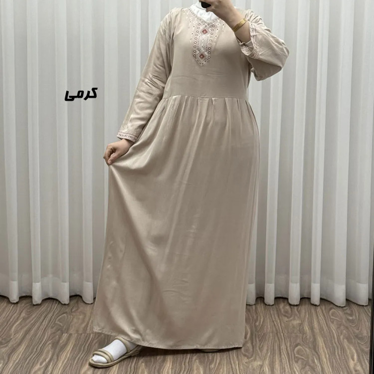 پیراهن ساحلی نخی مدل آتریسا 2 کد 1755