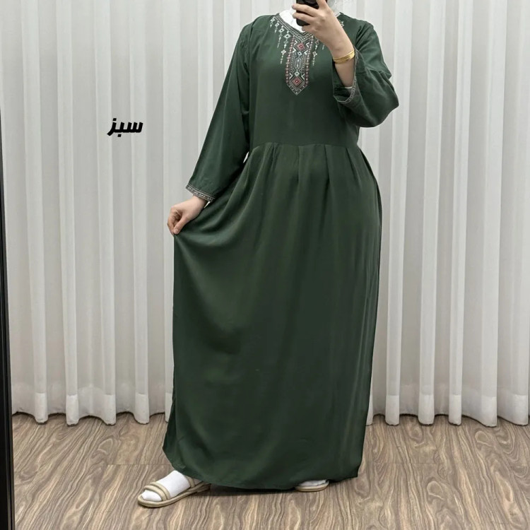 پیراهن ساحلی نخی مدل آتریسا 2 کد 1755
