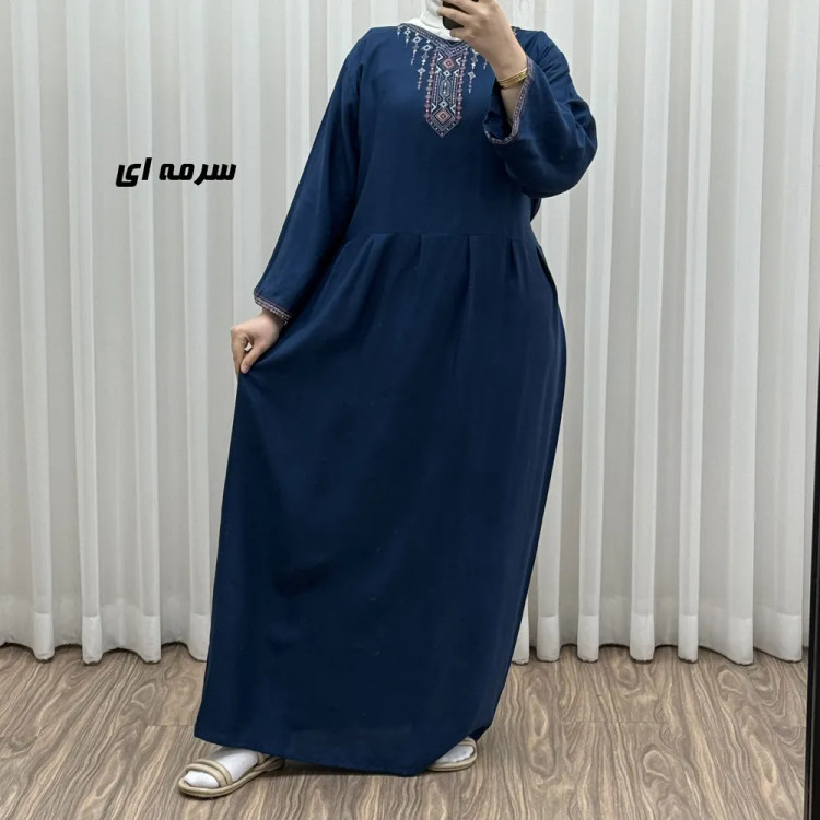 پیراهن ساحلی نخی مدل آتریسا 2 کد 1755
