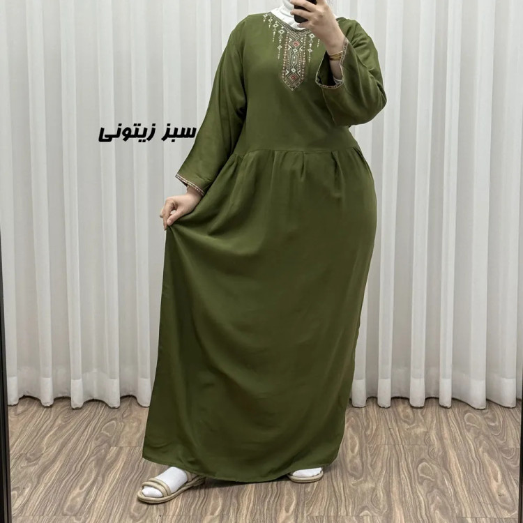 پیراهن ساحلی نخی مدل آتریسا 2 کد 1755