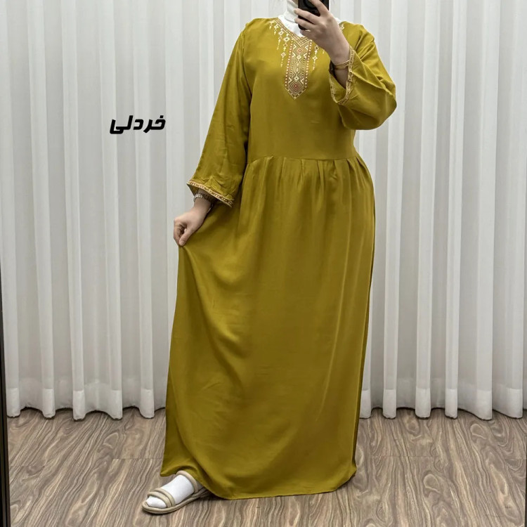 پیراهن ساحلی نخی مدل آتریسا 2 کد 1755