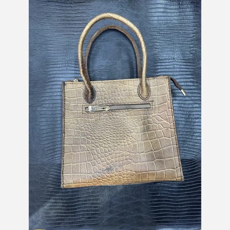 کیف دستی تمام چرم گاوی زحل رنگ بندی