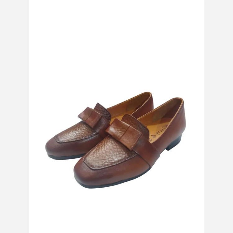 کالج چرم طبیعی زنانه مدل سفیر مشکی عسلی قهوه ای سایز 37 تا 40