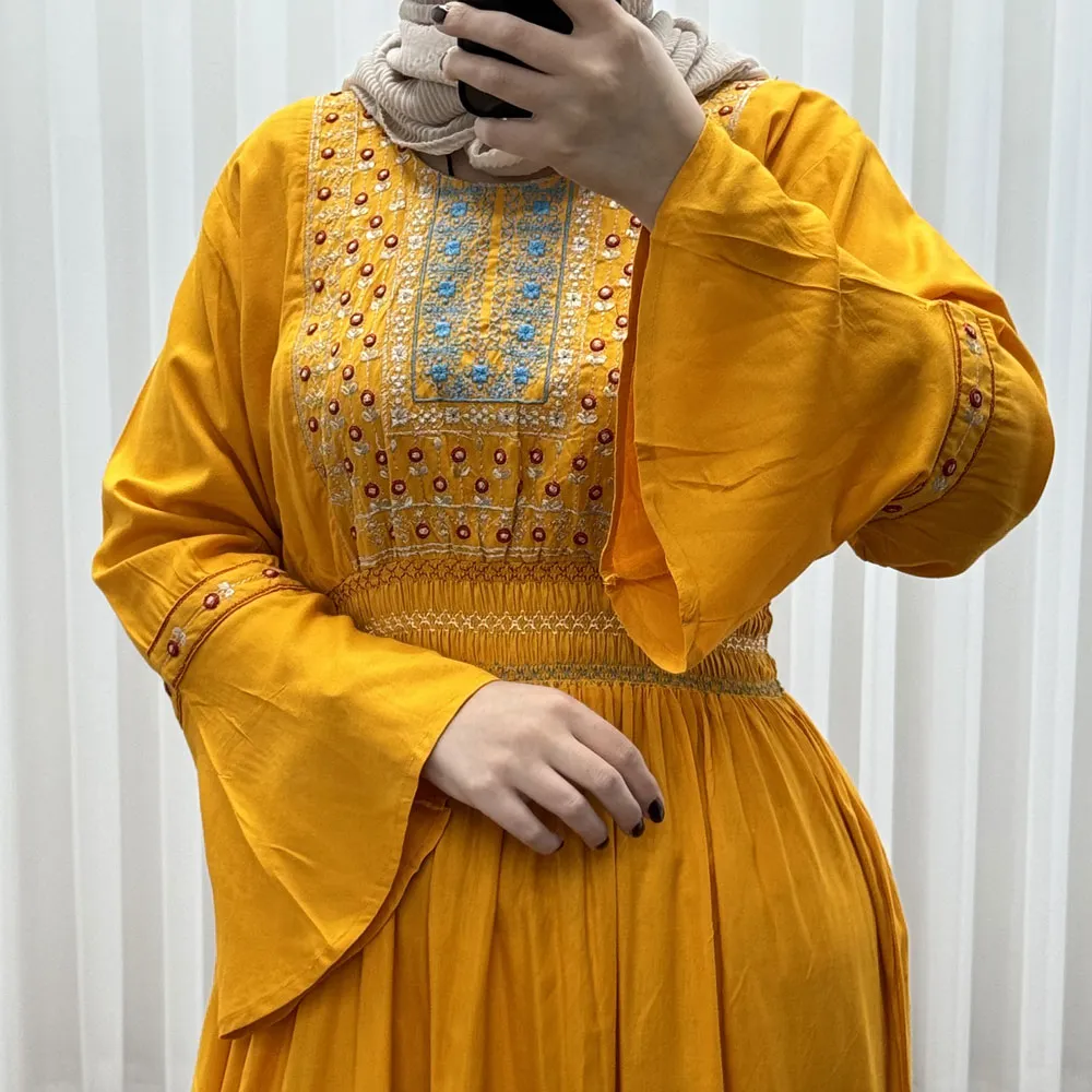 پیراهن گلدوزی وارداتی مدل نازی کد 1778